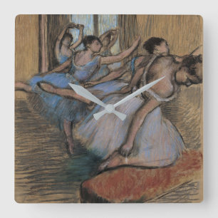 Edgar Degas   The Dancers Square Wall Clock