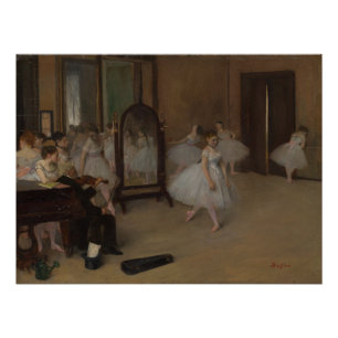 Edgar Degas   The Dancing Class Ballet Poster