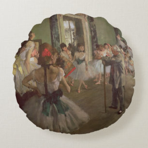 Edgar Degas The Dancing Class, c.1873-76 Round Cushion