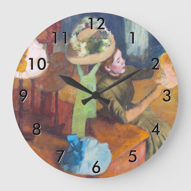 Edgar Degas - The Millinery Shop Large Clock (Front)