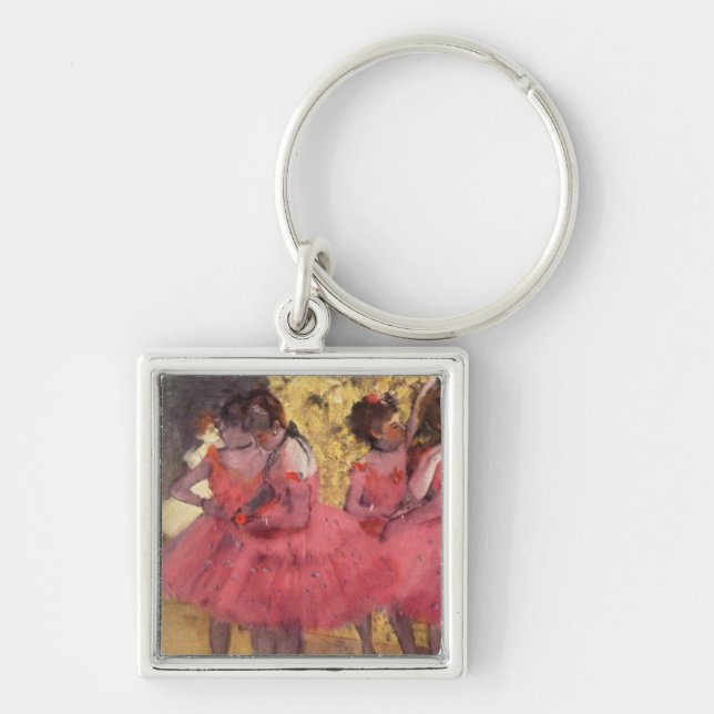 Edgar Degas The Pink Dancers Keychain (Front)