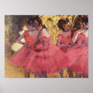 Edgar Degas The Pink Dancers  Poster