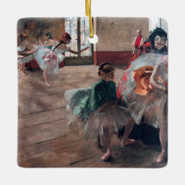 Edgar Degas - The Rehearsal Ceramic Ornament (Front)