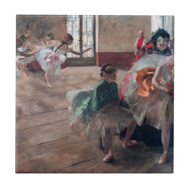 Edgar Degas - The Rehearsal Ceramic Tile (Front)