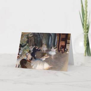 Edgar Degas - The Rehearsal of the Ballet Onstage Card