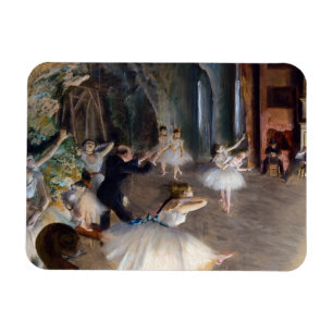 Edgar Degas - The Rehearsal of the Ballet Onstage Magnet