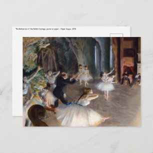 Edgar Degas - The Rehearsal of the Ballet Onstage Postcard