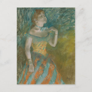 Edgar Degas The Singer in Green Postcard