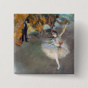 Edgar Degas - The Star / Dancer on the Stage 15 Cm Square Badge