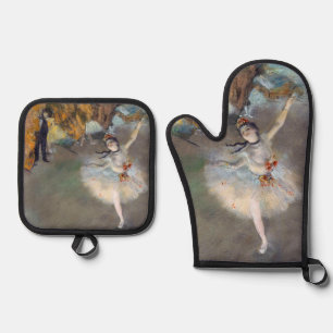 Edgar Degas - The Star / Dancer on the Stage Oven Mitt & Pot Holder Set