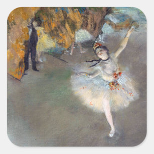 Edgar Degas - The Star / Dancer on the Stage Square Sticker