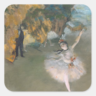 Edgar Degas   The Star or Dancer on the Stage Square Sticker