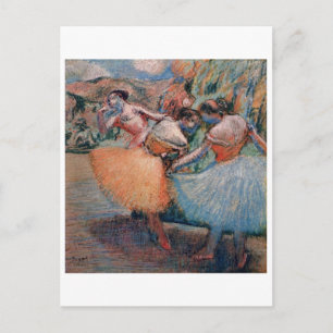 Edgar Degas - Three Dancers 1898 Ballet Women tutu Postcard