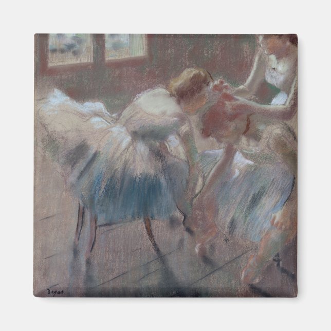 Edgar Degas | Three Dancers Preparing for Class Magnet (Front)