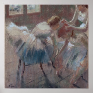 Edgar Degas   Three Dancers Preparing for Class Poster
