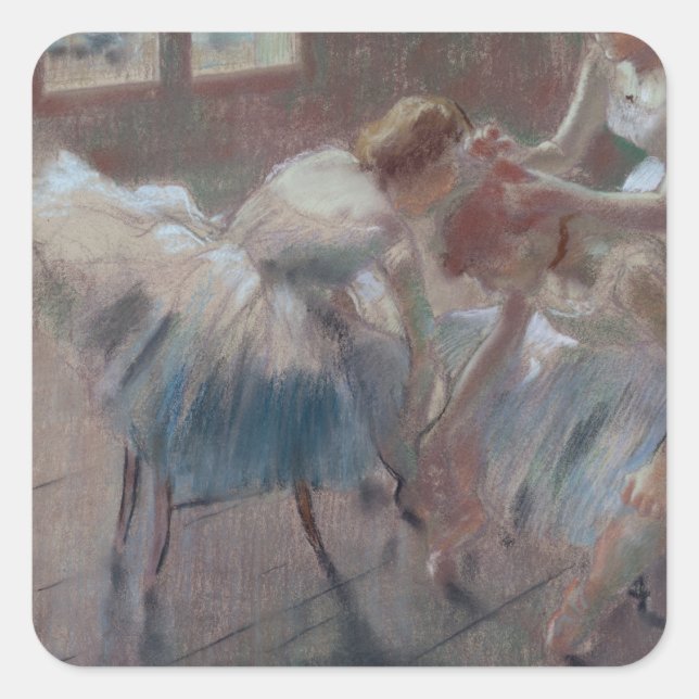 Edgar Degas | Three Dancers Preparing for Class Square Sticker (Front)