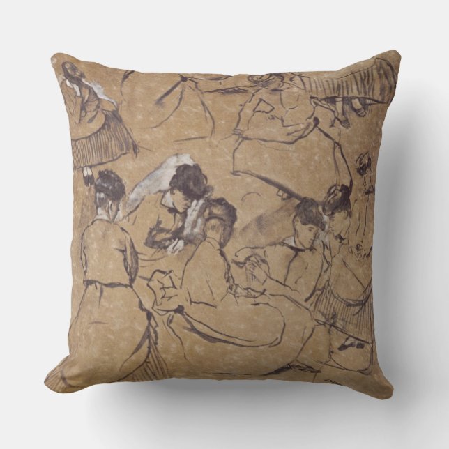 Edgar Degas | Twelve studies of women in costume Cushion (Front)