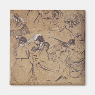 Edgar Degas Twelve studies of women in costume Magnet