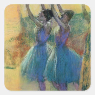 Edgar Degas   Two Blue Dancers Square Sticker