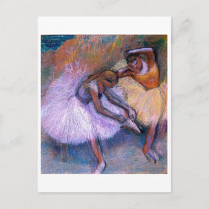 Edgar Degas - Two Dancers 1898 Ballet Pastel dance Postcard