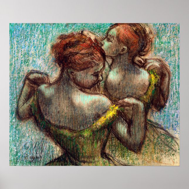 Edgar Degas Two Dancers Poster (Front)