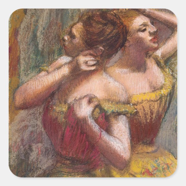Edgar Degas | Two Dancers Square Sticker (Front)