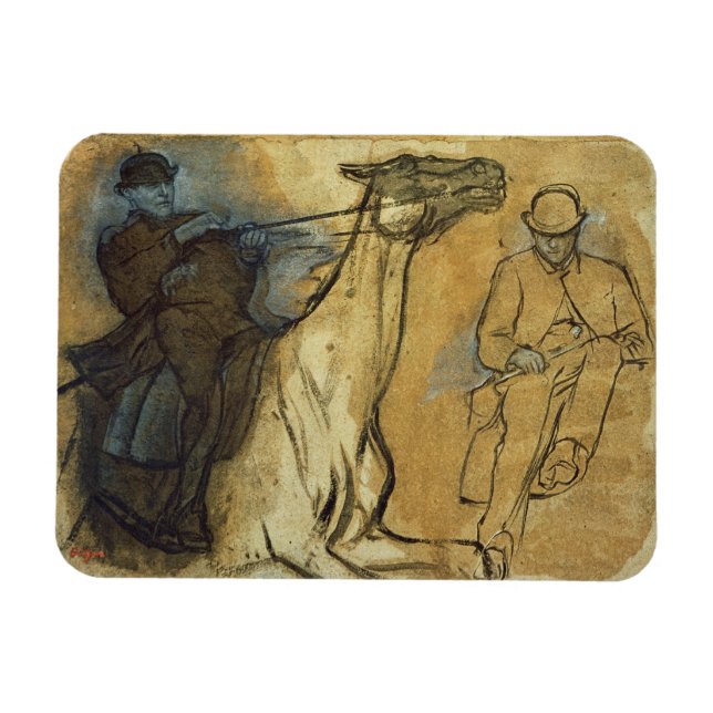 Edgar Degas | Two studies of riders  Magnet (Horizontal)