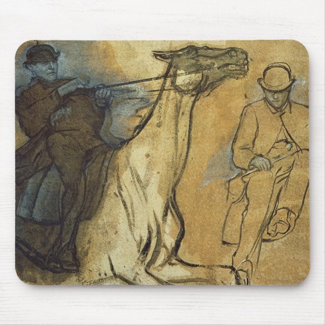 Edgar Degas | Two studies of riders  Mouse Pad (Front)