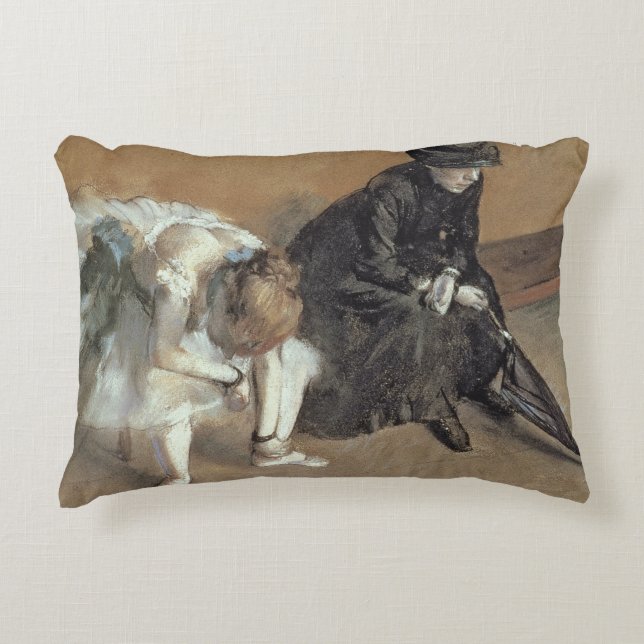 Edgar Degas | Waiting, c.1882 Decorative Cushion (Front)