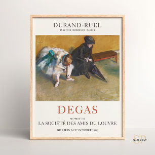 Edgar Degas Waiting Impressionist Art Print 