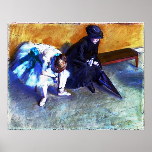 Edgar Degas Waiting Poster (Front)