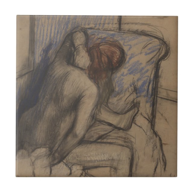 Edgar Degas | Woman Drying Her Hair Tile (Front)
