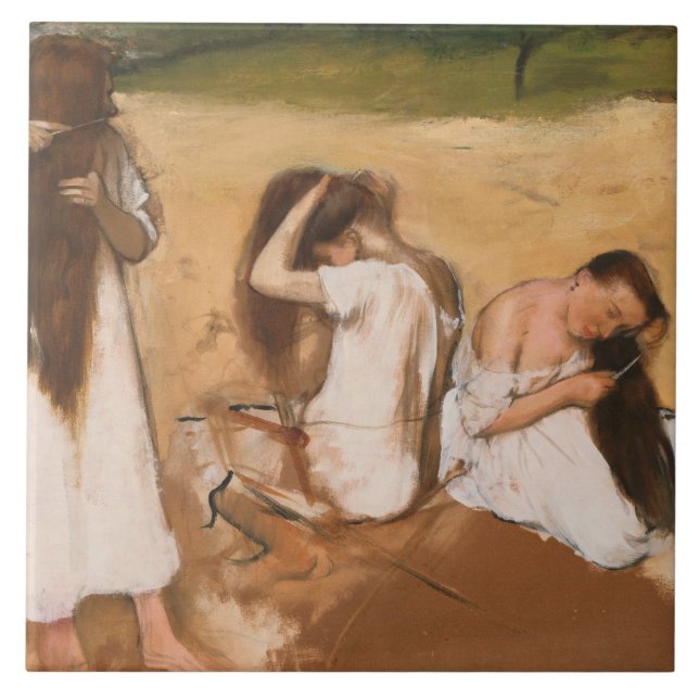 Edgar Degas - Women Combing Their Hair Ceramic Tile (Front)