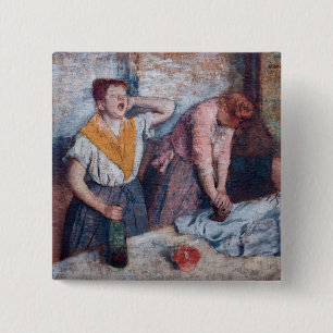 Edgar Degas - Women Ironing 15 Cm Square Badge