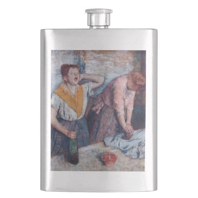 Edgar Degas - Women Ironing Hip Flask (Front)