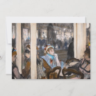 Edgar Degas - Women on a Cafe Terrace in Evening Invitation