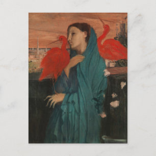 Edgar Degas Young Woman with Ibis Postcard