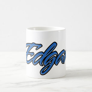 Edgar First Name Name blue Tasse Kaffeetasse Coffee Mug