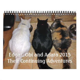 Edgar, Obi and Adara 2015 Cat Calendar