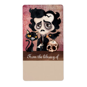 Edgar Poet Bookplates Labels Stickers