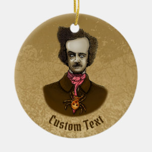 Edgar with Gold Bug Ceramic Ornament