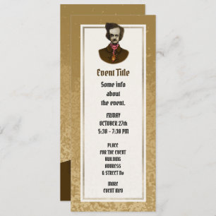 Edgar with Gold Bug Invitation