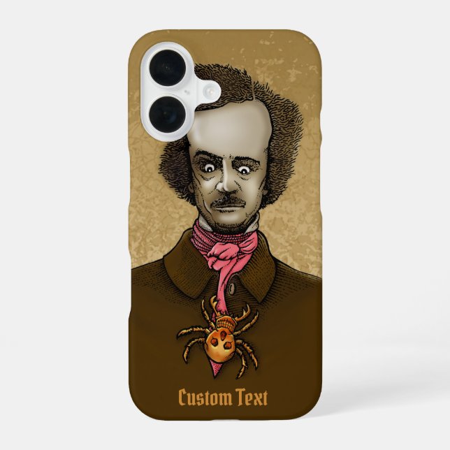 Edgar with Gold Bug iPhone 16 Case (Back)