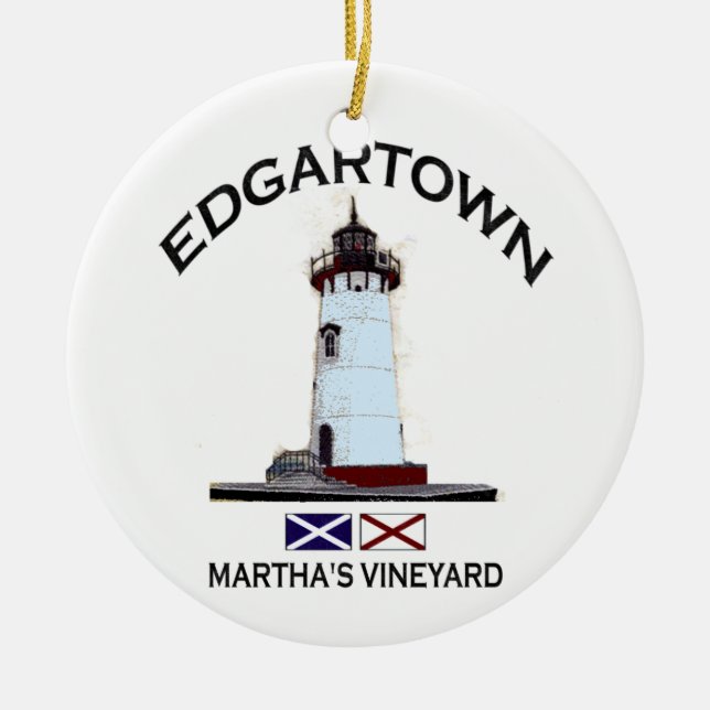 Edgartown. Ceramic Tree Decoration (Front)