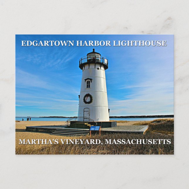 Edgartown Harbour Lighthous, Massachusetts Postcar Postcard (Front)