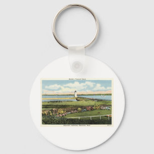 Edgartown Lighthouse Martha's Vineyard c1925 Key Ring