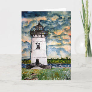 Edgartown Lighthouse Marthas Vineyard Card