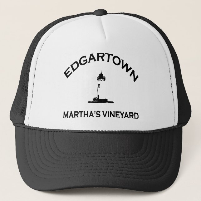Edgartown MA - Lighthouse Design. Trucker Hat (Front)