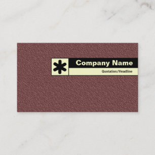 Edge Labelled - Brown Embossed Tex Business Card
