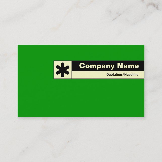 Edge Labelled - Green 009900 Business Card (Front)
